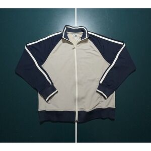 Vintage Gotcha Surf Full Zip Track Jacket Men's Medium Blue Gray Striped Y2K 90s